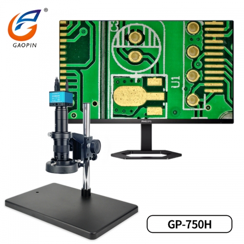 Gaopin測量電子（zǐ）顯微鏡GP-750H 高清2K高倍18-135倍連接顯示器實（shí）時放大（dà）觀看拍攝儲存內置測量（liàng）係統